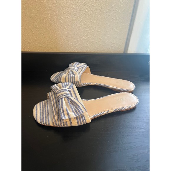 Botkier New York Beach Marylin Bow Striped Sandals Size 9 - Picture 4 of 8